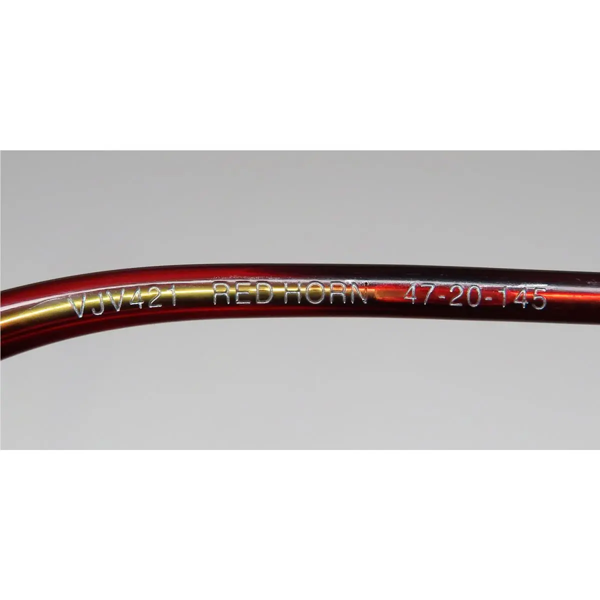 John Varvatos eyeglasses - Vjv421 - Red Horn / Silver, Frame: Brown