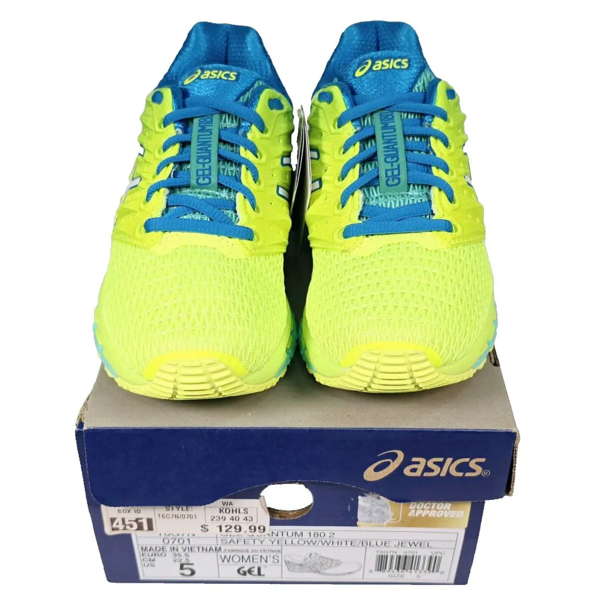 Asics shoes - ASICS GEL-Quantum 180 2 - T6G7N - Blue/Yellow (UPC: 889436413390) 1