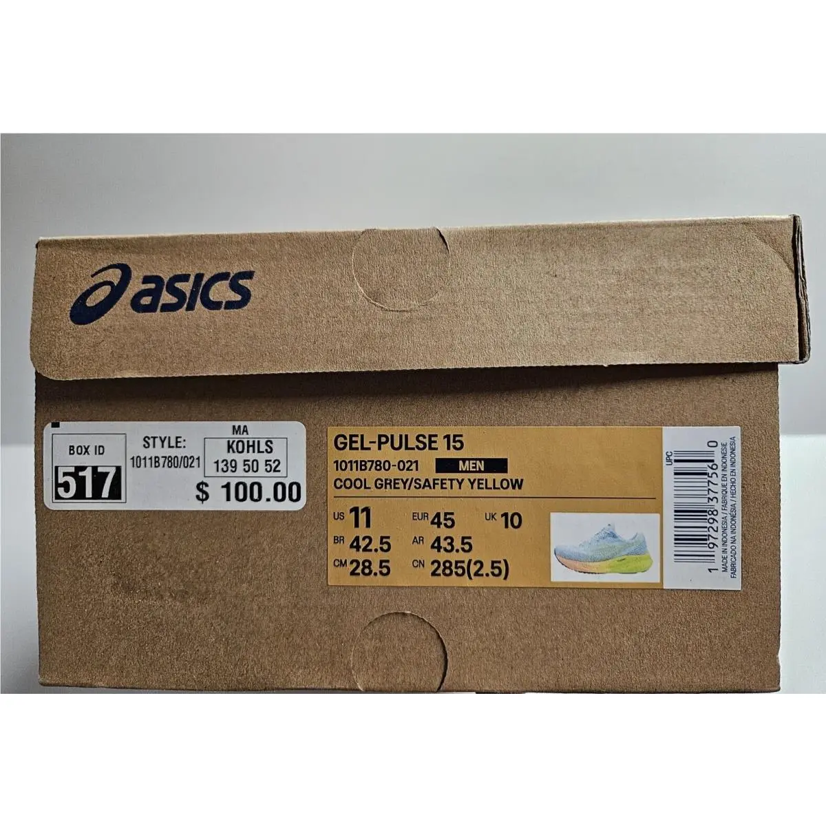 Asics shoes - Gel Pulse 15 - Gel Pulse - 1011B780-021 - Light blue orange yellow (UPC: 197298377560) 4