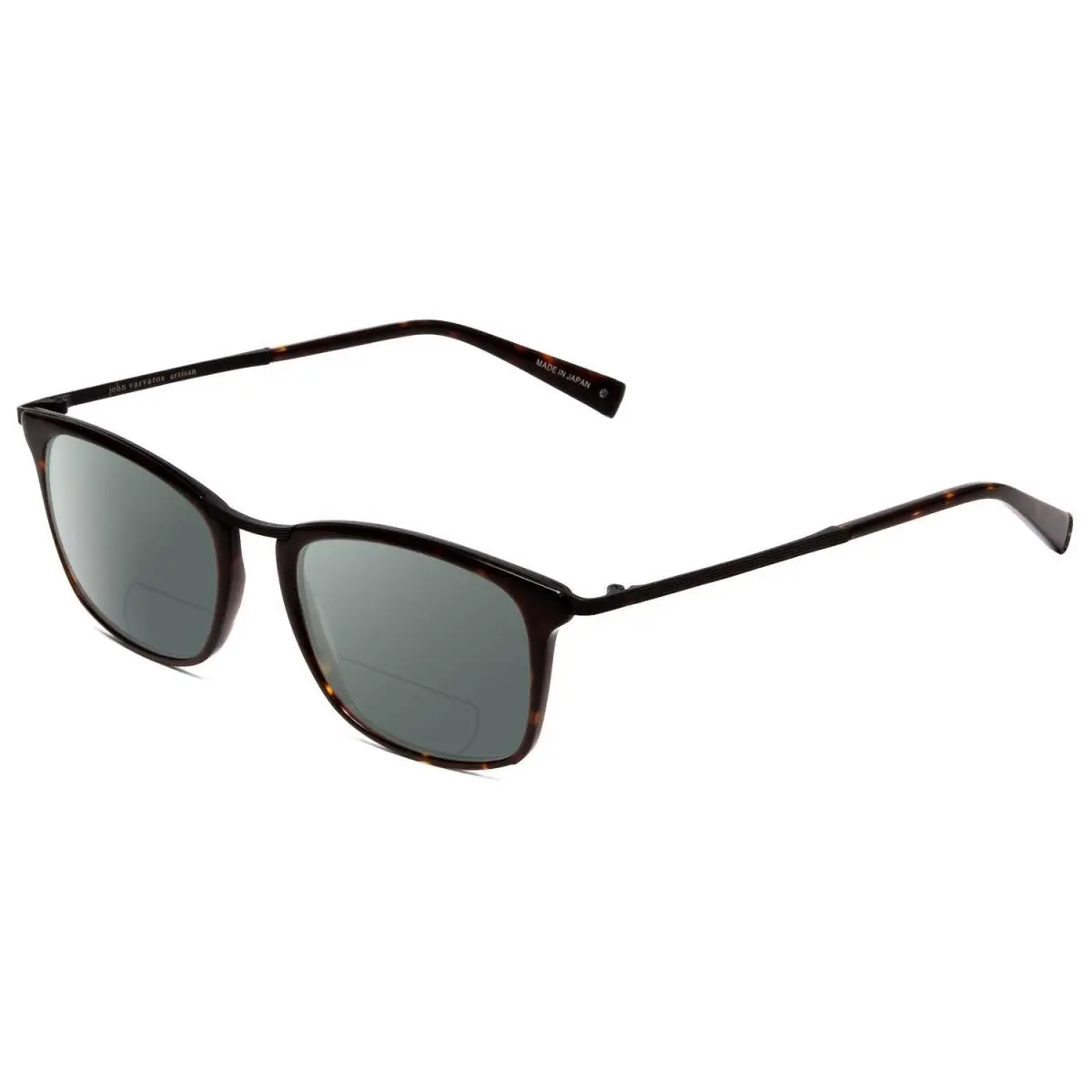V375 Polarized Bi-focal Sunglasses Tortoise Brown Gold Black 53 mm Grey by John Varvatos