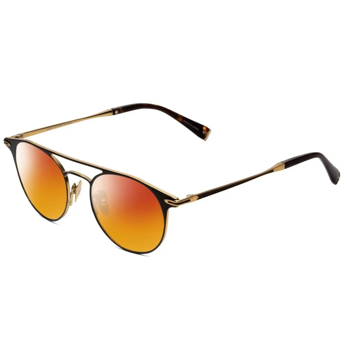 V169 Lady Designer Polarized Sunglasses Black Gold 49 mm 4 Options Red Mirror Polar by John Varvatos