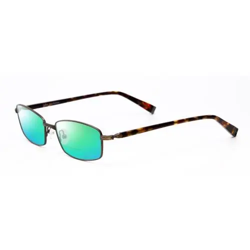 V150-GOL Polarized Bi-focal Sunglasses 41 Option Antique Gold 56mm Green Mirror by John Varvatos