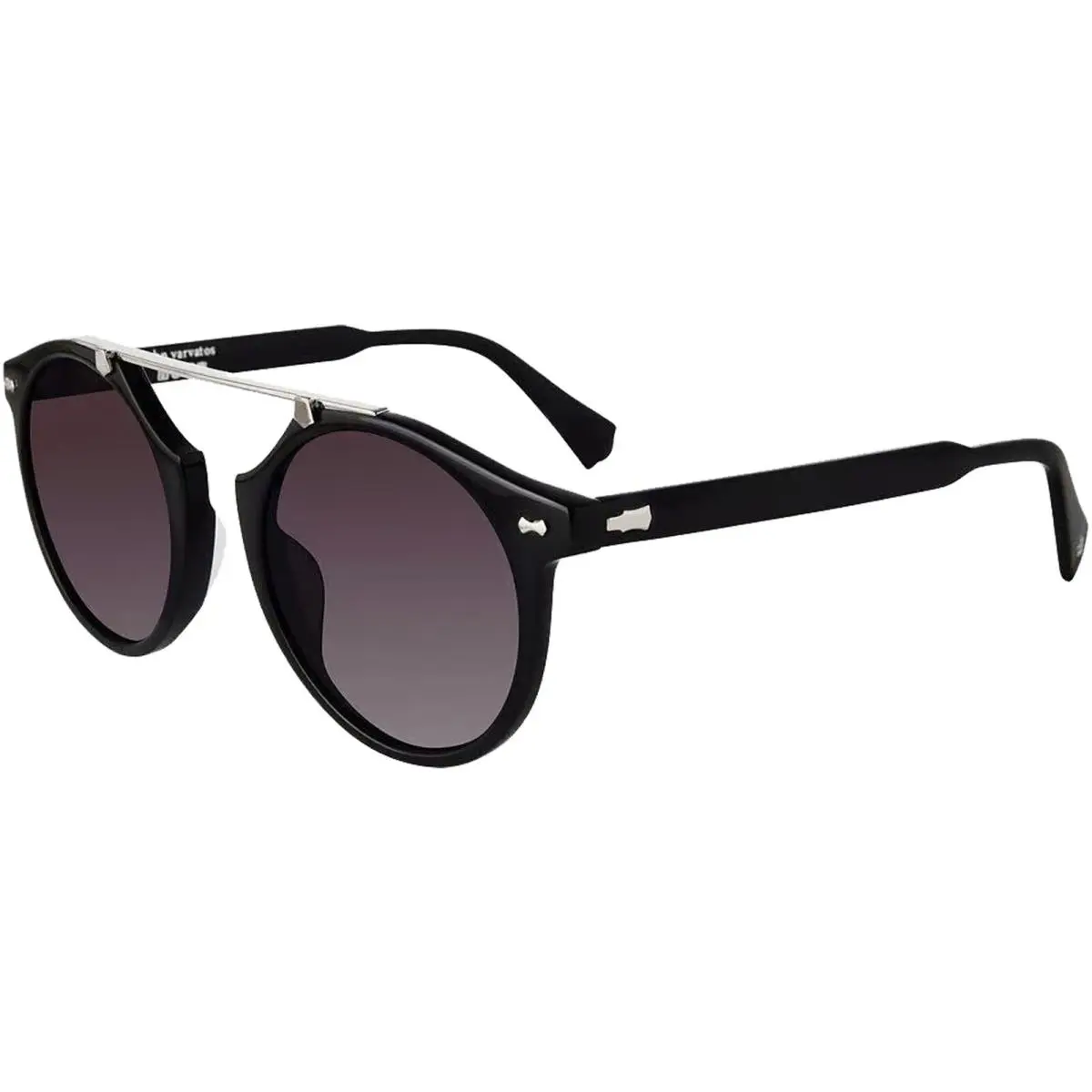Mercer Men`s Vintage Style Round Sunglasses - SJV568510 - Japan Black/Grey (BLA) by John Varvatos