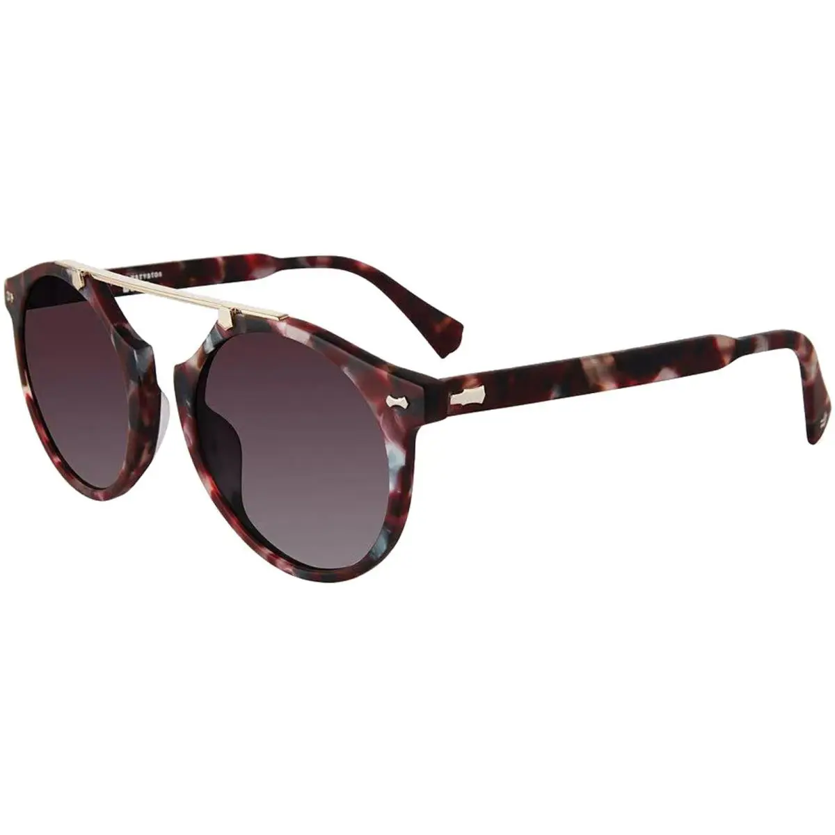 Mercer Men`s Vintage Style Round Sunglasses - SJV568510 - Japan Burgundy Havana/Grey Grad (BUH) by John Varvatos
