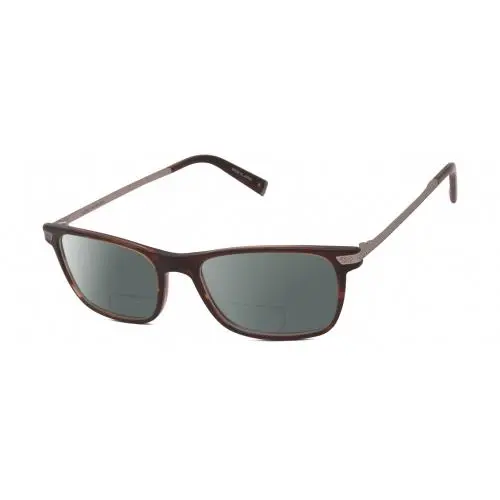 V412 Unisex Polarized Bifocal Sunglasses Brown Marble Silver 54 mm Grey by John Varvatos