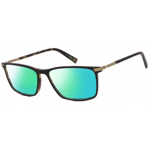 John Varvatos V408 Unisex Polarized Bifocal Sunglasses Brown Tortoise Black 58mm
