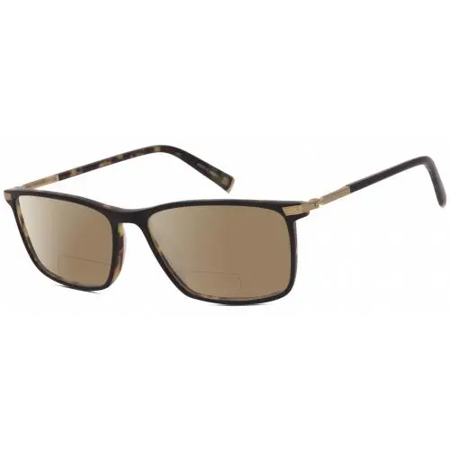 V408 Unisex Polarized Bifocal Sunglasses Brown Tortoise Black 58mm Brown by John Varvatos