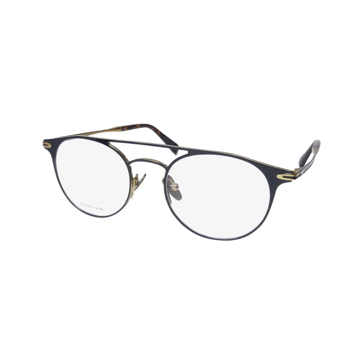 V169 Titanium Metal NO Allergy Durable Mens Eyeglass Frame/eyewear Matte Black / Gold by John Varvatos
