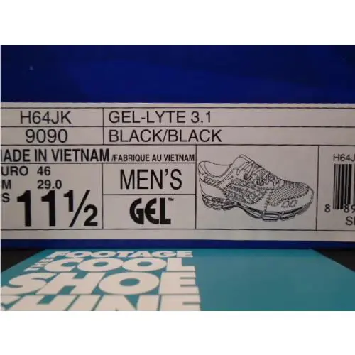 Asics shoes - Asics Gel-Lyte 3.1 - H64JK-9090 - Black 7