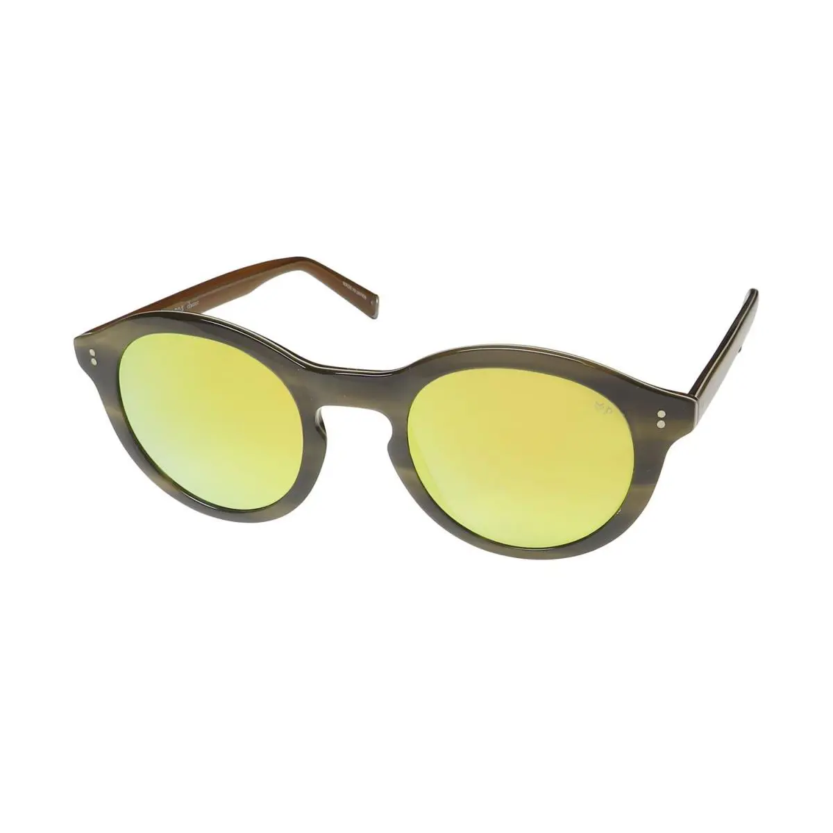John Varvatos V519 Sunglasses Round Olive Horn Japan 47-22-150 Plastic