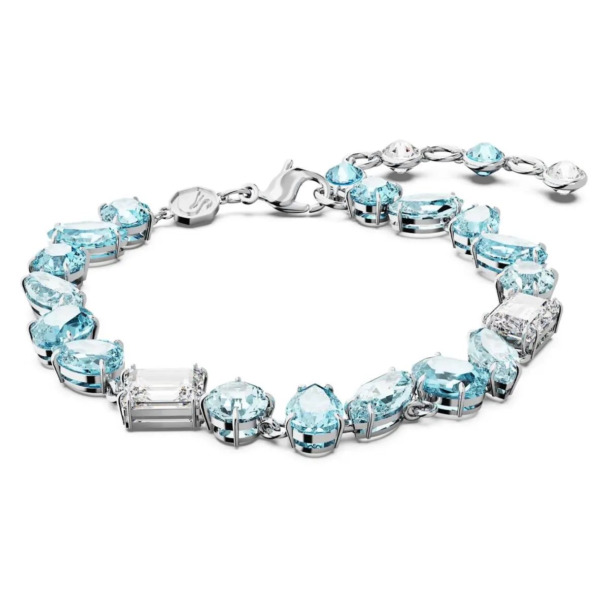 Gema Bracelet Mixed Cuts Blue Rhodium Plated Model 5666018 by Swarovski