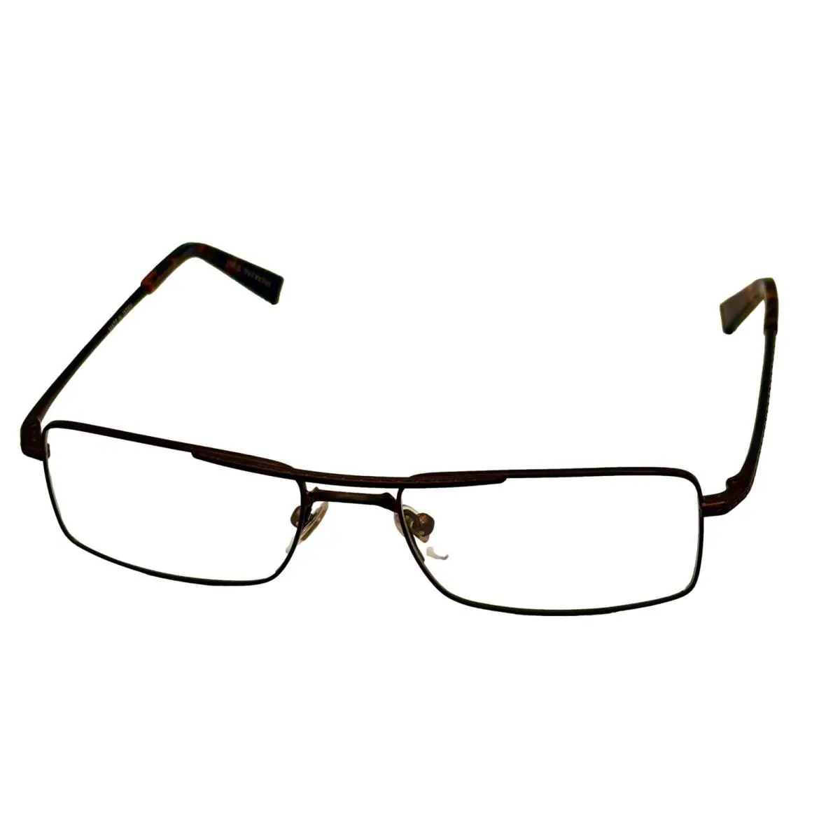 John Varvatos Eyeglasses Rectangle Metal Men Brown Eyewear Frame V138 54mm