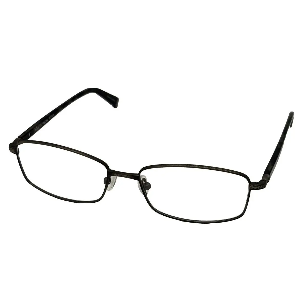 John Varvatos Mens Rectangle Metal Eyewear Frame V150. Antique Gun 56mm