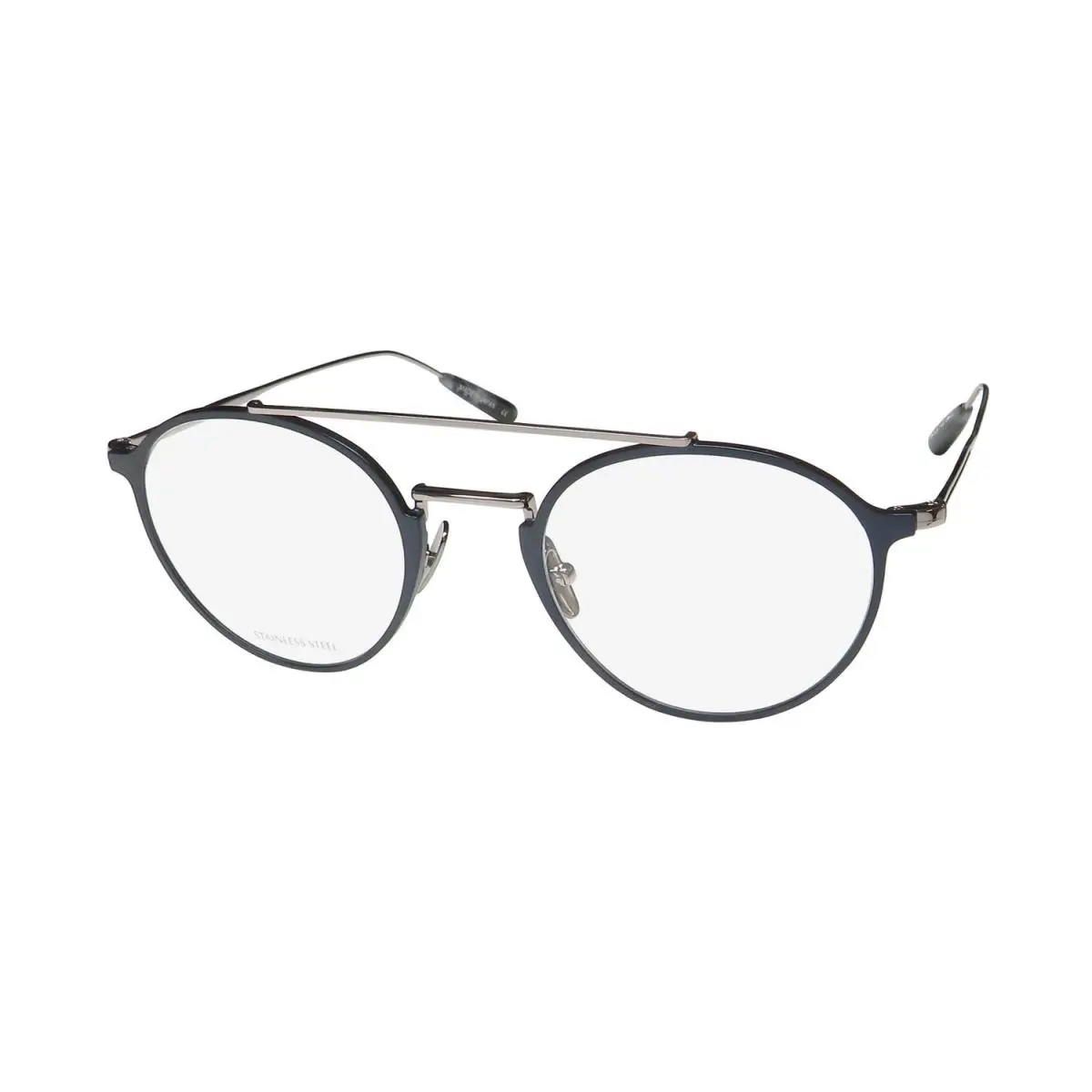 John Varvatos V174 Glasses 50-22-145 Oval Japan Blue Metal Navy/ Gunmetal
