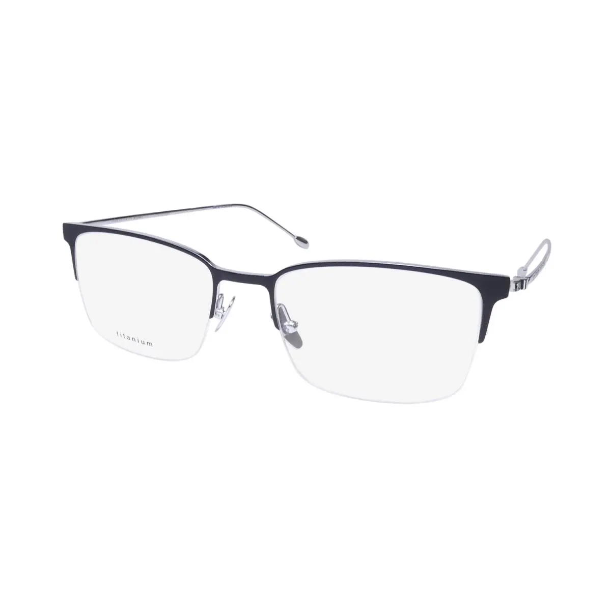 John Varvatos V172 Eyeglass Frame Japan 55-19-145 Black/silver Titanium