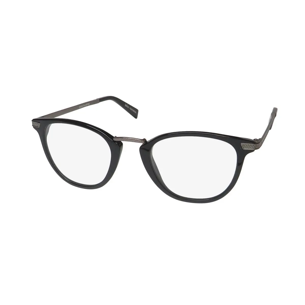 John Varvatos V372 Eyewear Black Plastic Mens Oval 48-21-145 Black Japan