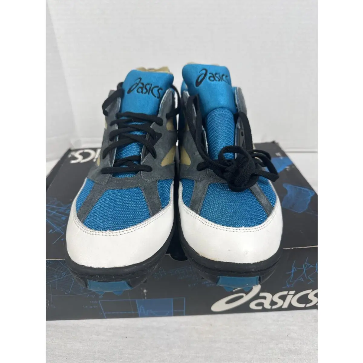 Asics shoes - Asics Lawnmower - Lawnmower - Blue.White.Grey.Gold (UPC: 0405286001305) 1