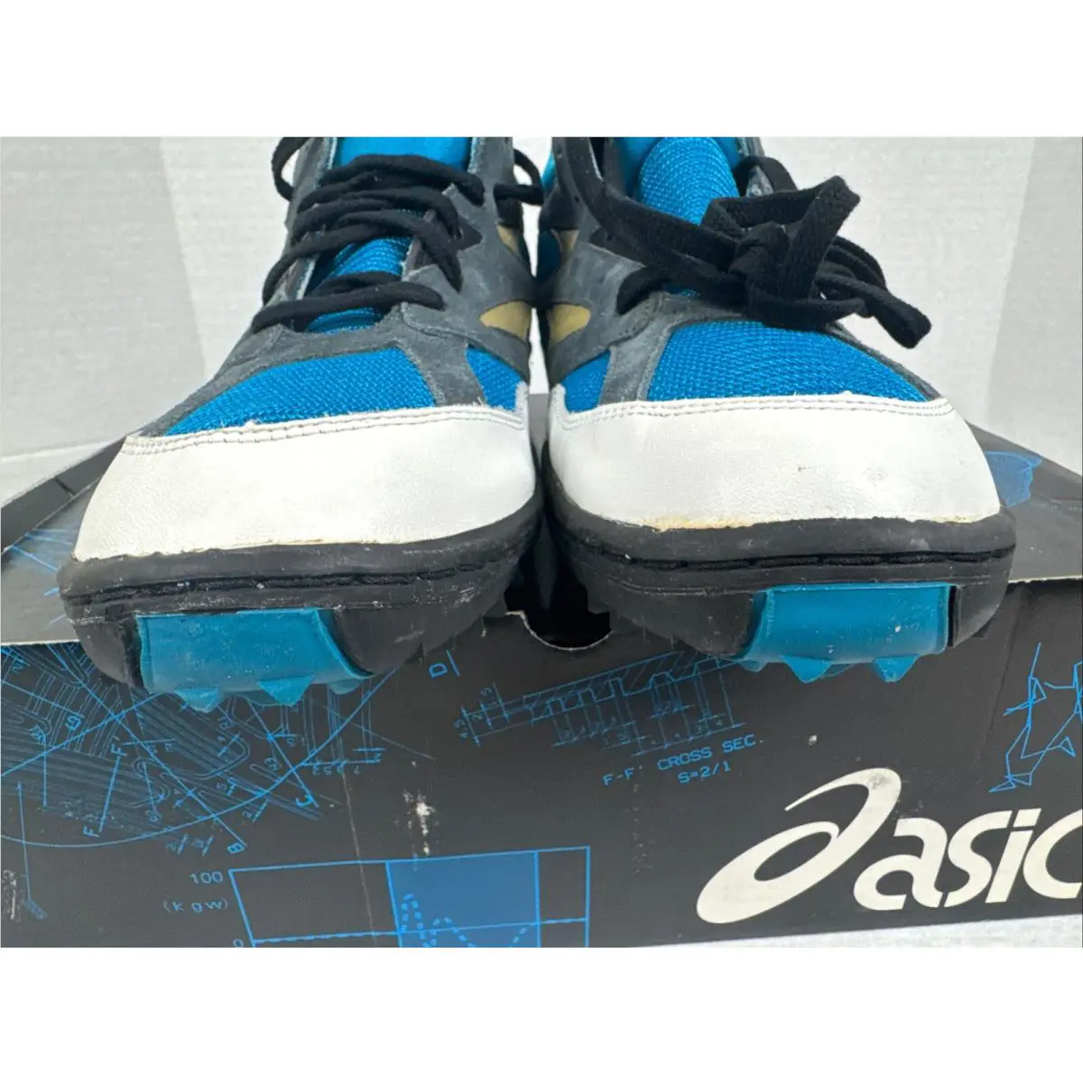 Asics shoes - Asics Lawnmower - Lawnmower - Blue.White.Grey.Gold (UPC: 0405286001305) 3