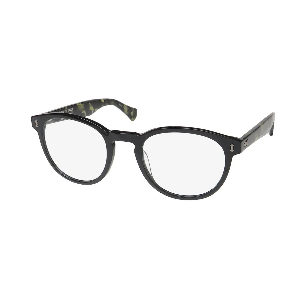 John Varvatos V416 Eyeglasses Black Plastic 49-21-145 Black Japan Oval