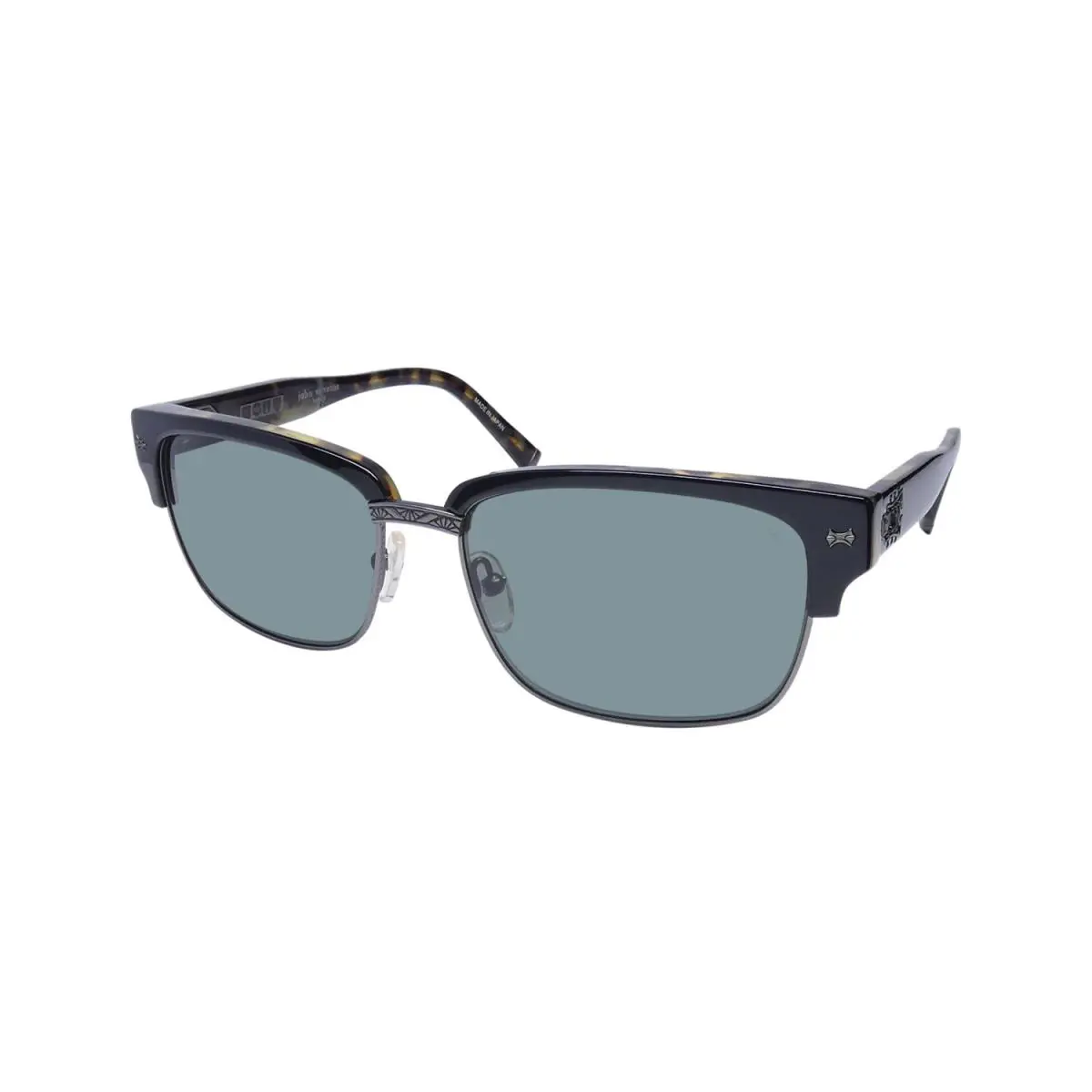 John Varvatos V516 Sunglasses Mens Full-rim Black Square Metal Plastic