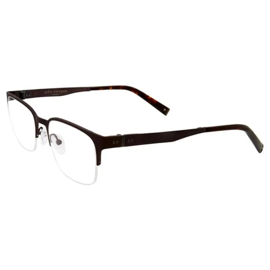 Eyeglasses V163 53mm Brown Stainless Steel by John Varvatos