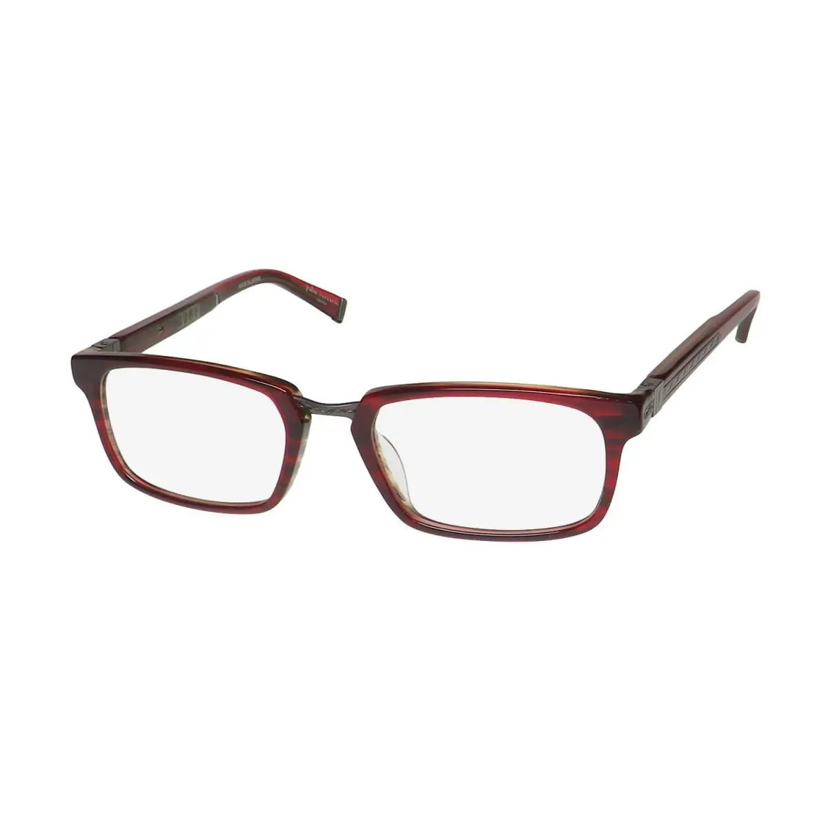 John Varvatos V359 Glasses Rectangular Red 52-19-140 Japan Plastic Mens