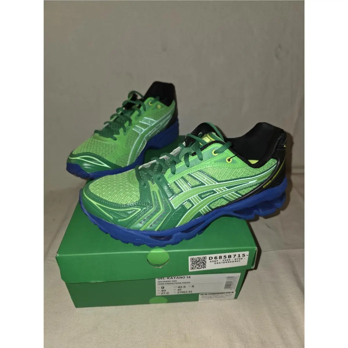 Asics Gel-kayano 14 x Field Trip Recordings Fern Green Size 9 DS OG All