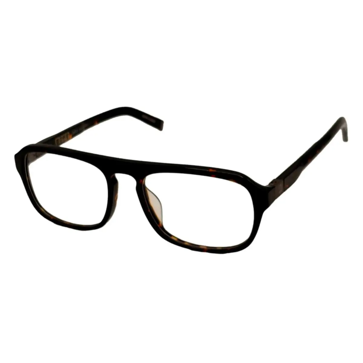 John Varvatos Mens Ophthalmic Eyeglass Rectangle Tortoise Plastic V362 55mm