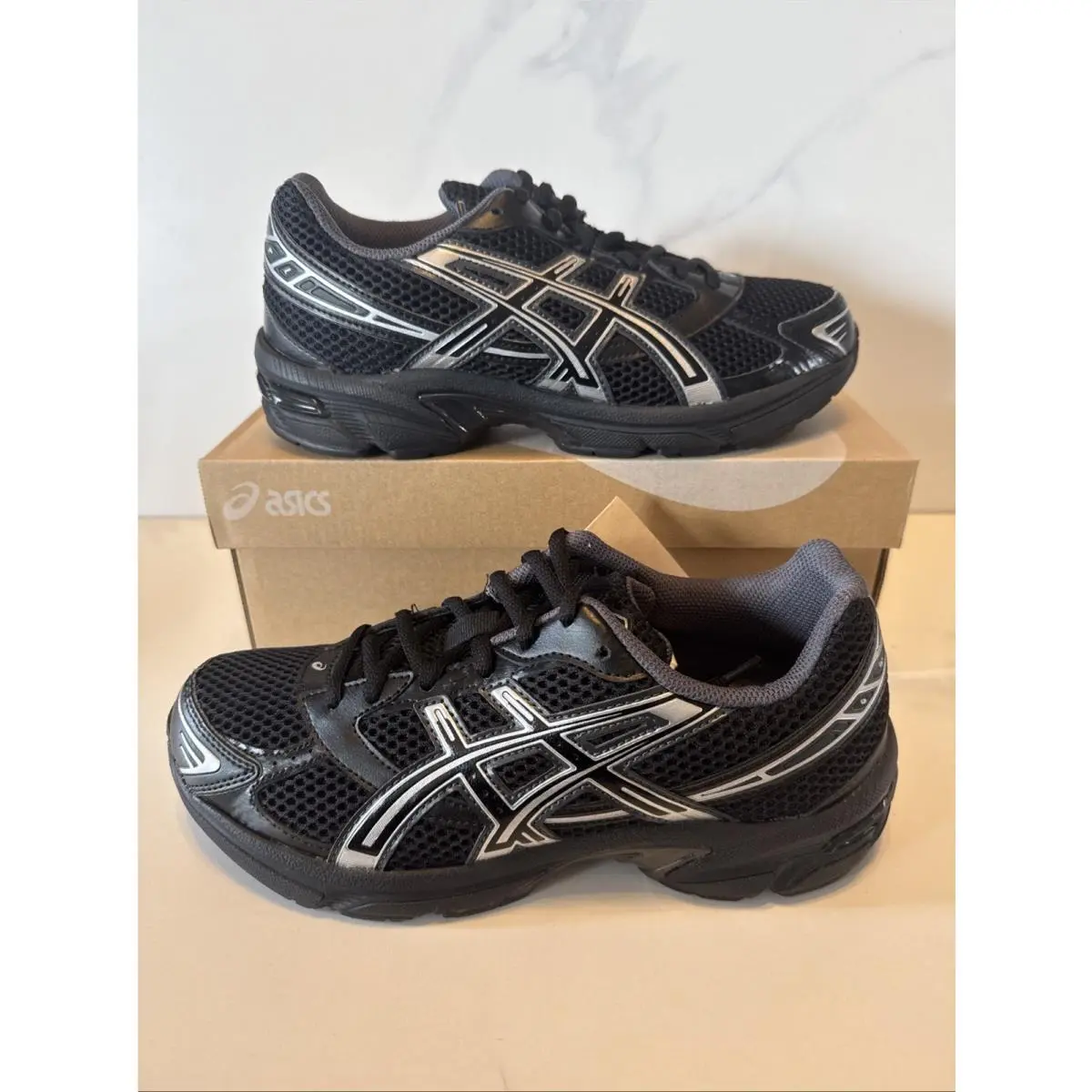 Asics Gel 1130 Mens Size 5 Athletic Shoes Black/pure Silver Women’s Size 6.5