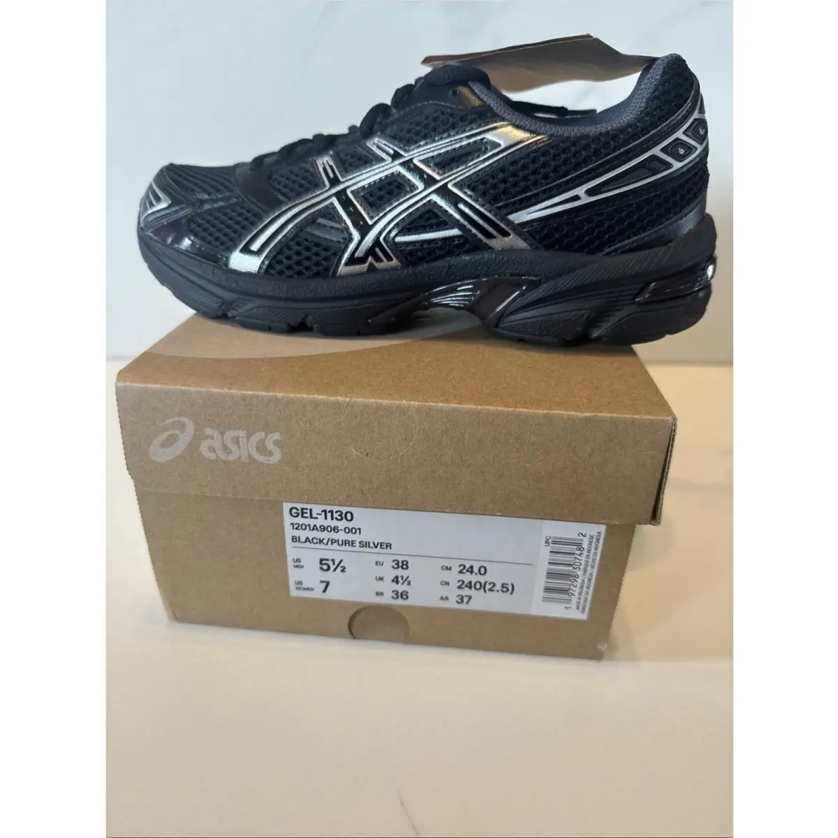 Asics shoes - ASICS Gel 1130 - Gel - 1201A906-001 - Black/Pure Silver (UPC: 0197298307482) 6