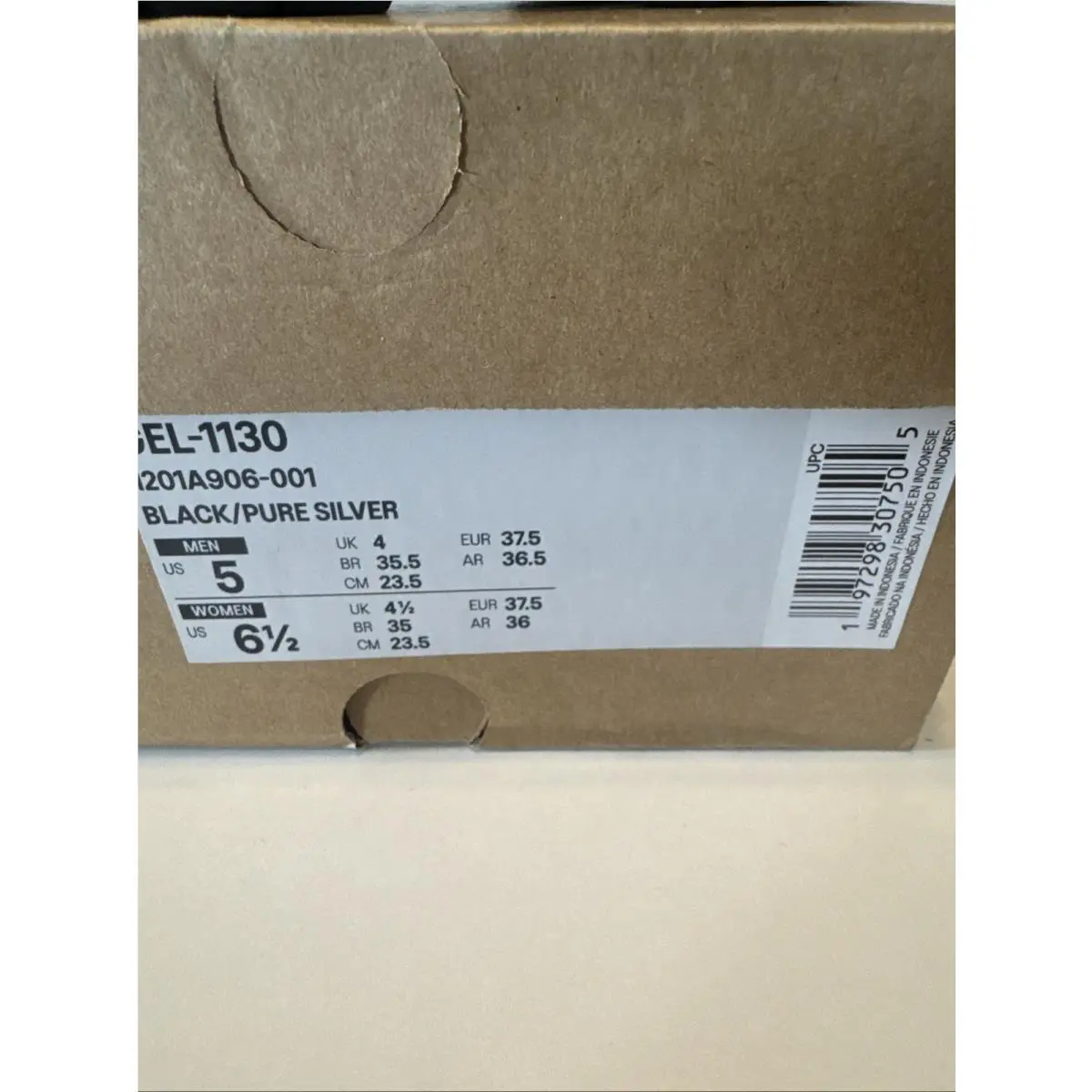 Asics shoes - ASICS Gel 1130 - Gel - 1201A906-001 - Black/Pure Silver (UPC: 0197298307505) 7