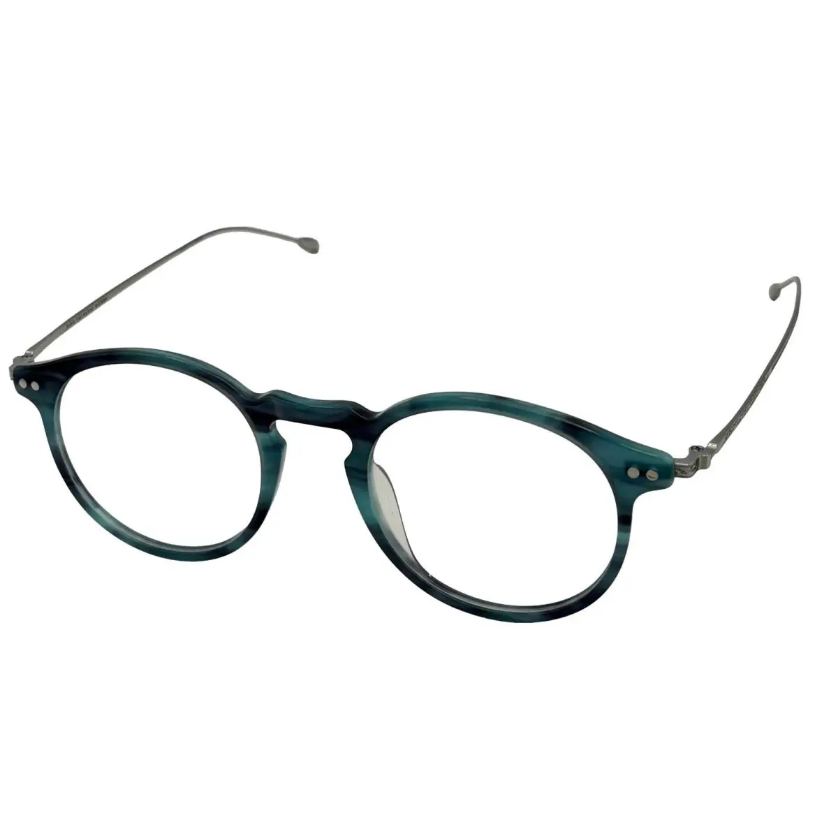 John Varvatos Mens Eyewear Frame Plastic Round Frame V377 Blue. 48mm