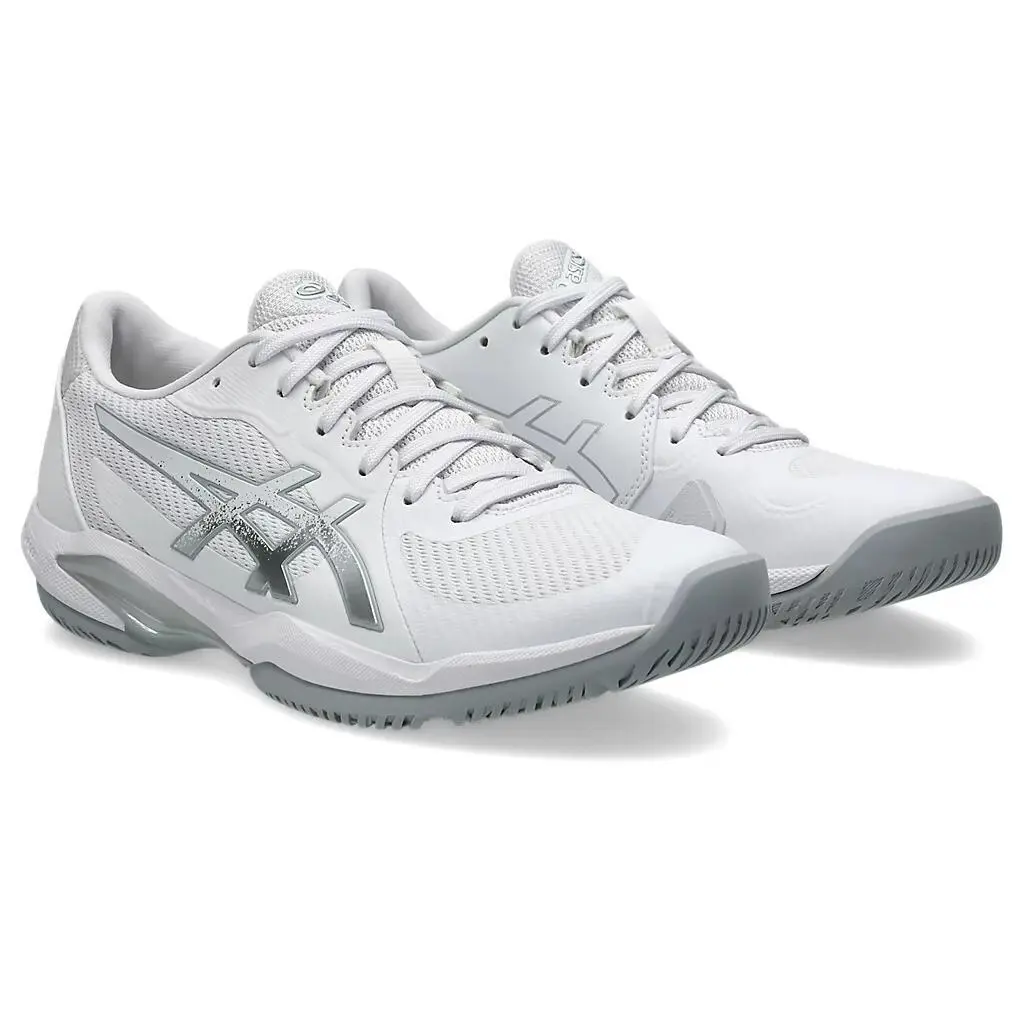 Asics Solution Swift FF 2 1042A265-101 White Pure Silver Women`s Size 11 Tennis