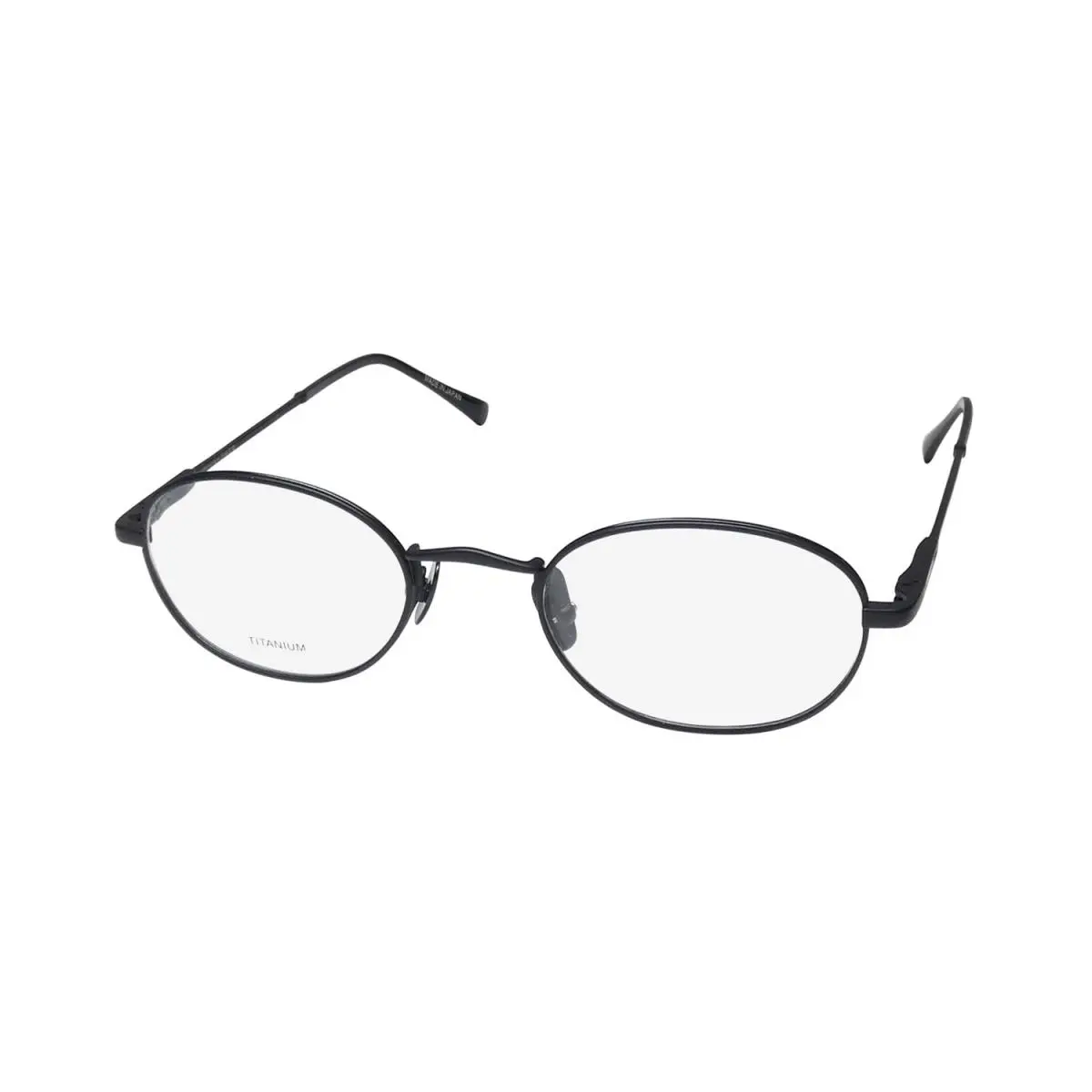 John Varvatos V185 Eyewear Oval Titanium Black Mens Black Full-rim 46-20-145