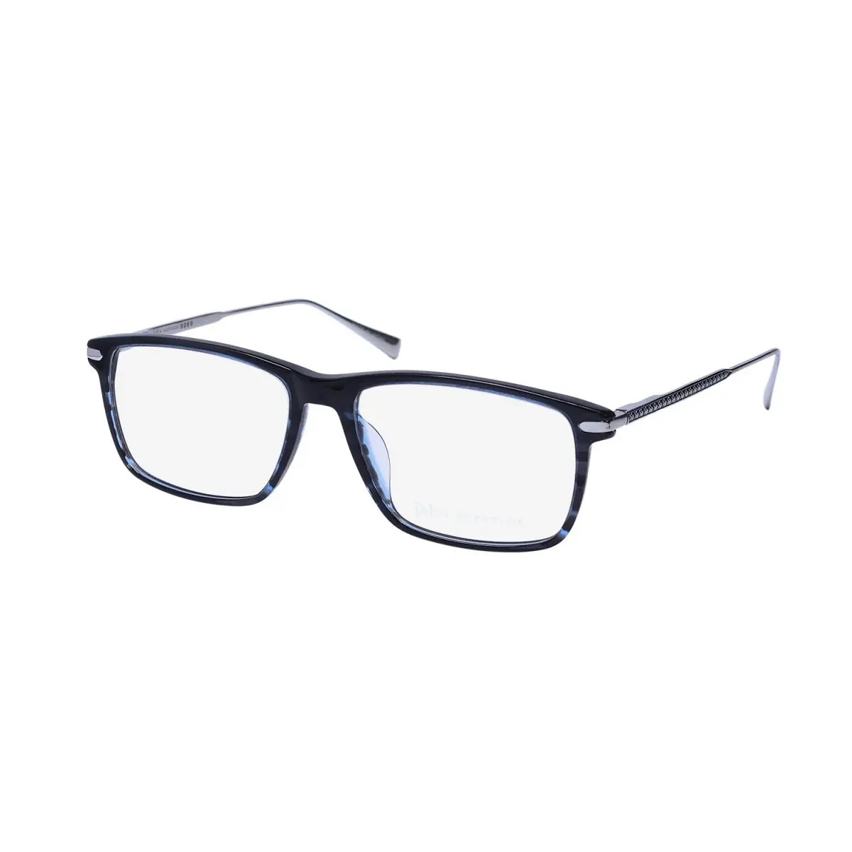 John Varvatos VJV425 Eyewear Japan Blue Horn Full-rim Plastic 55-16-145 Mens - Frame: Blue