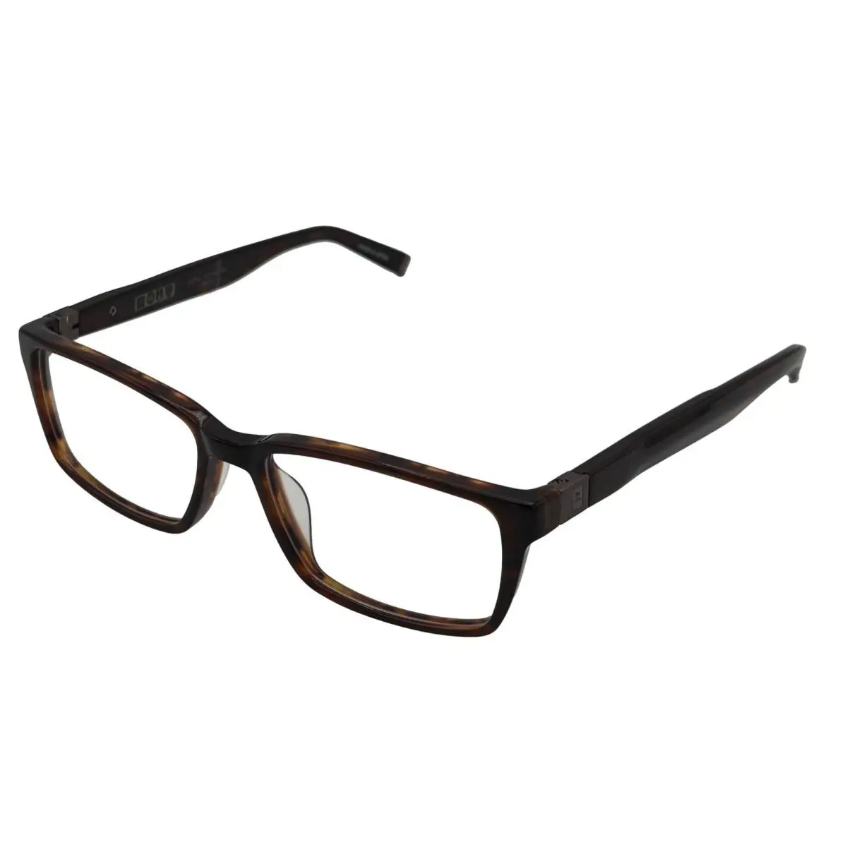 John Varvatos Rectangle Mens Brown Eyewear Plastic Frame V364. 53mm