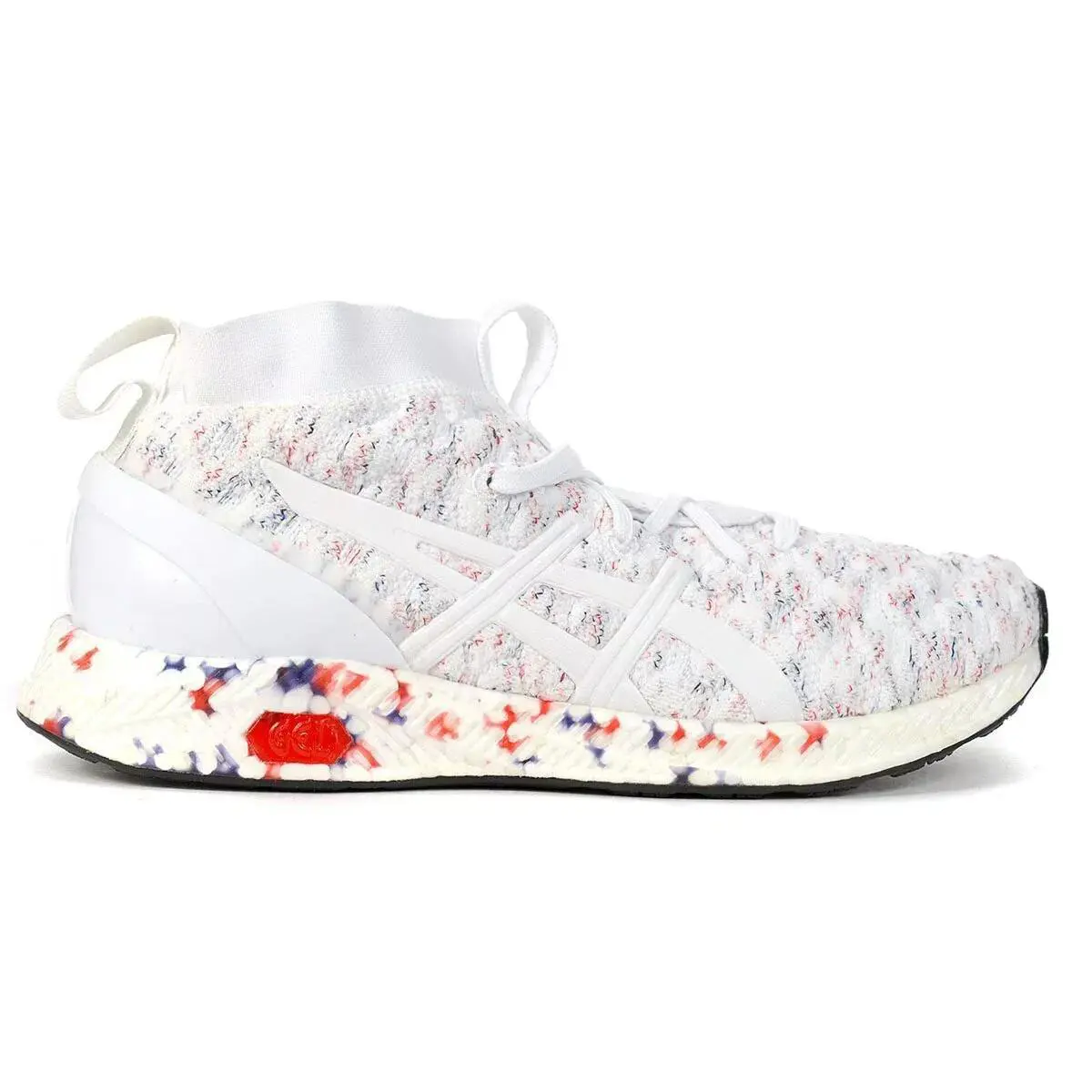 Asics Women`s Hypergel-kan White/fiery Red Running Shoes Size 11 - Red
