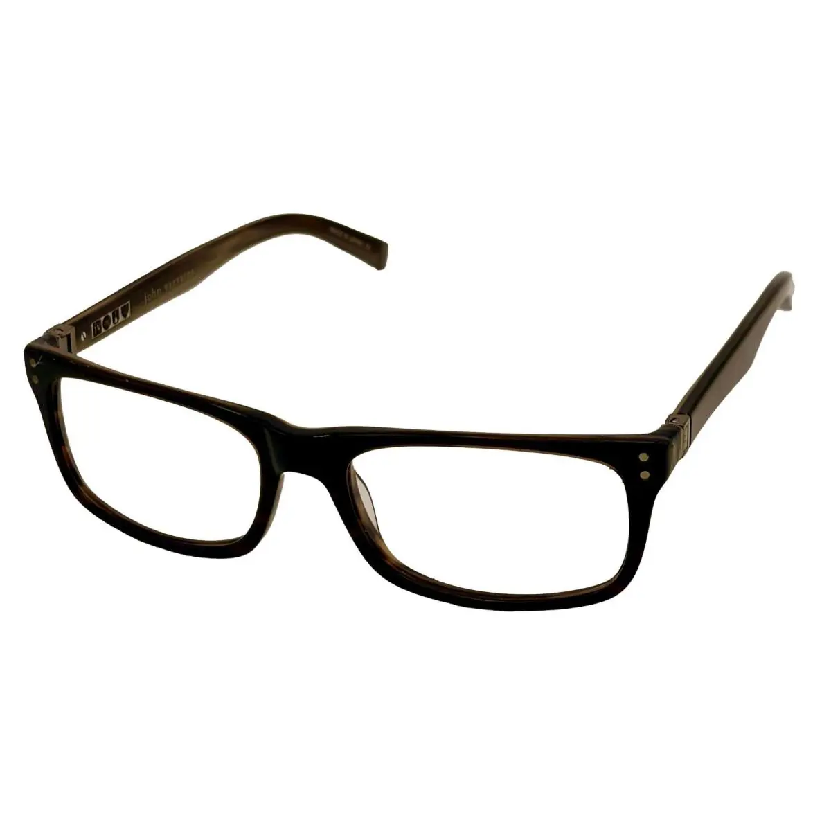 John Varvatos Rectangle Mens Brown Horn Eyewear Plastic Frame V330 Af. 54mm