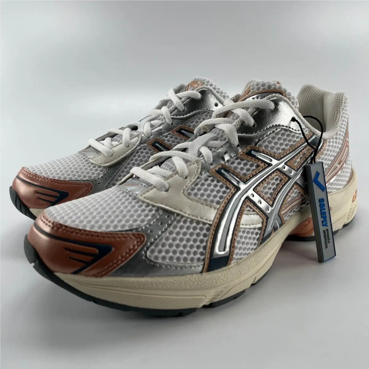 Asics Gel-1130 White Pure Silver Copper Women Running Shoe 1202A502-101 Size 9.5