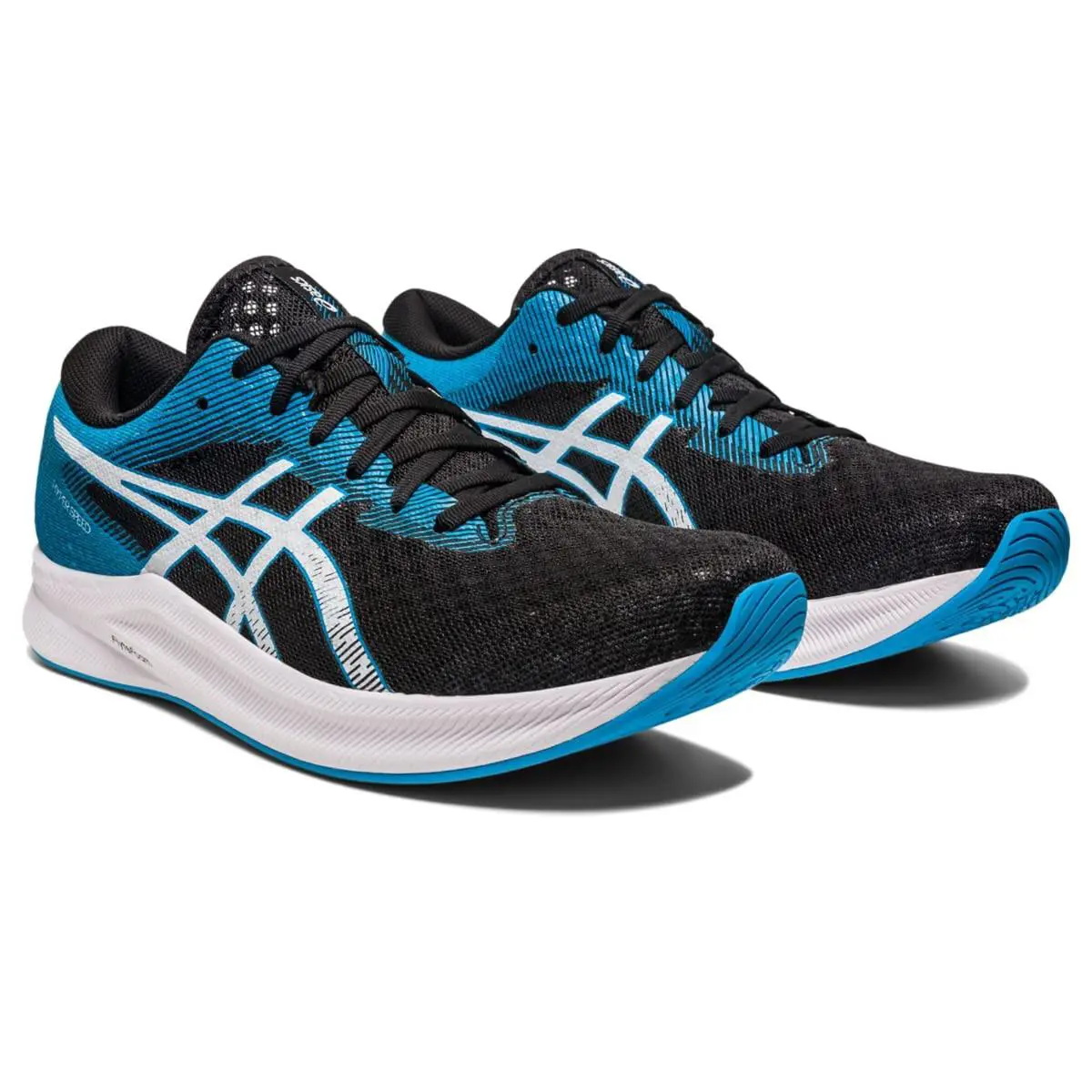 Asics Hyper Speed 2 Men`s Running Shoes Black/island Blue Size 9.5 - Black/Island Blue