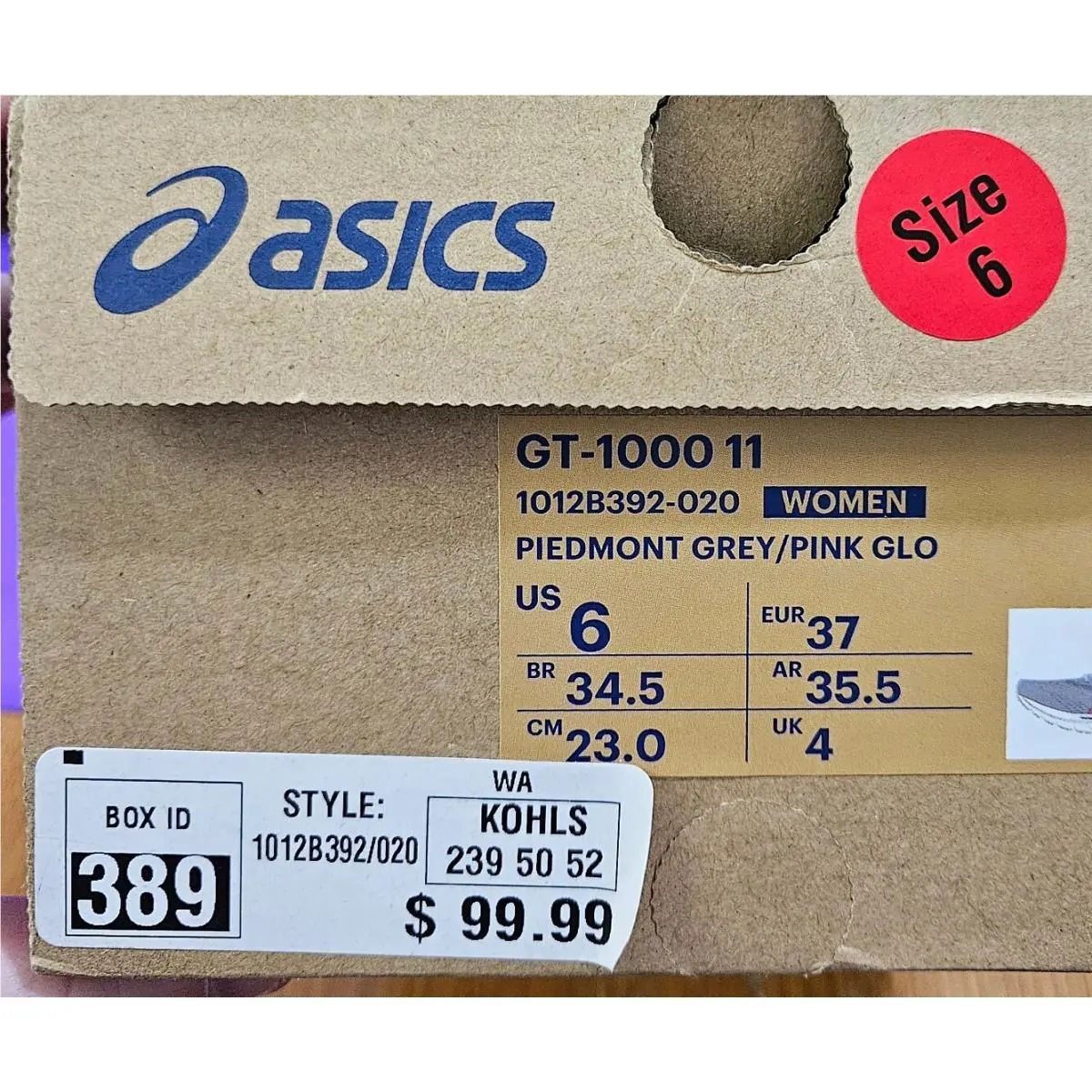 Asics shoes - ASICS GT-1000 11 - 1012B392-020 - Grey Pink (UPC: 196074214976) 10