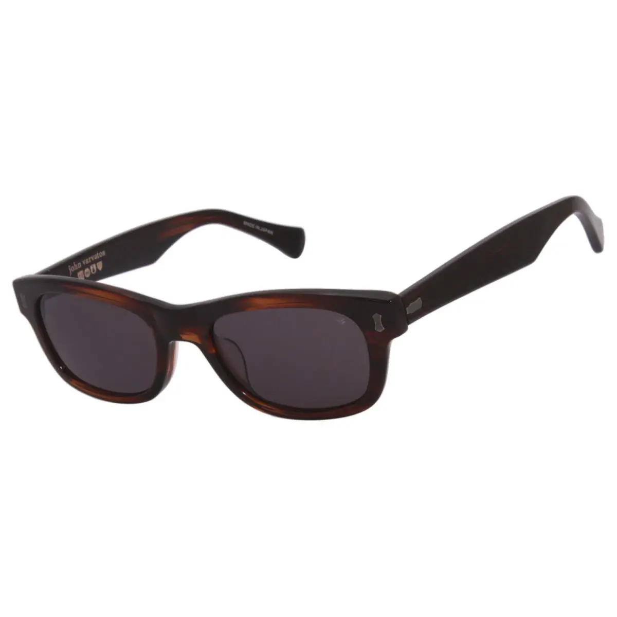 V538 Sunglasses Men`s Brown/black Lenses Fashion Rectangular 52mm by John Varvatos