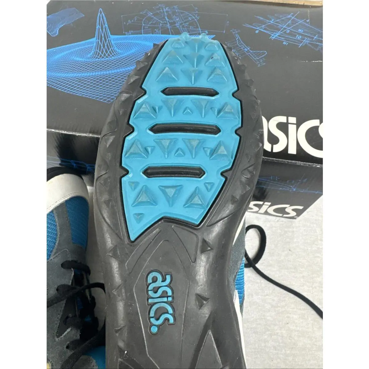 Asics shoes - Asics Lawnmower - Lawnmower - Blue. White. Grey. Gold (UPC: 0405286001305) 10