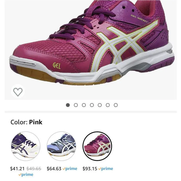 Asics shoes - ASICS GEL-Rocket 7 - B455N - Magenta / White (UPC: 8718108783177) 0