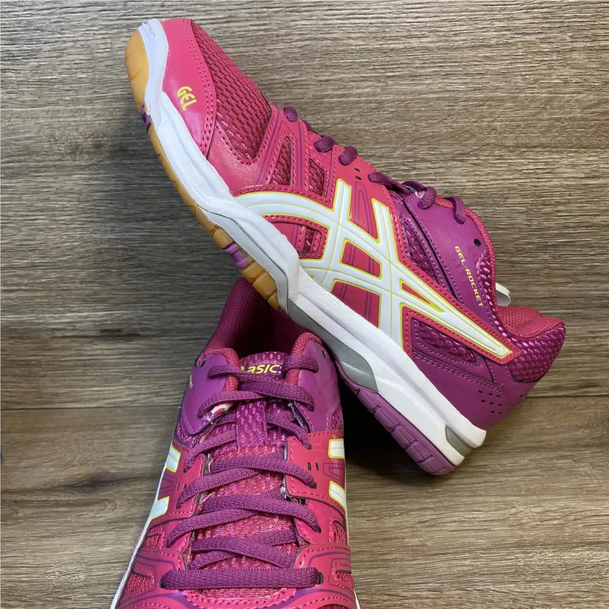 Asics shoes - ASICS GEL-Rocket 7 - B455N - Magenta / White (UPC: 8718108783177) 2