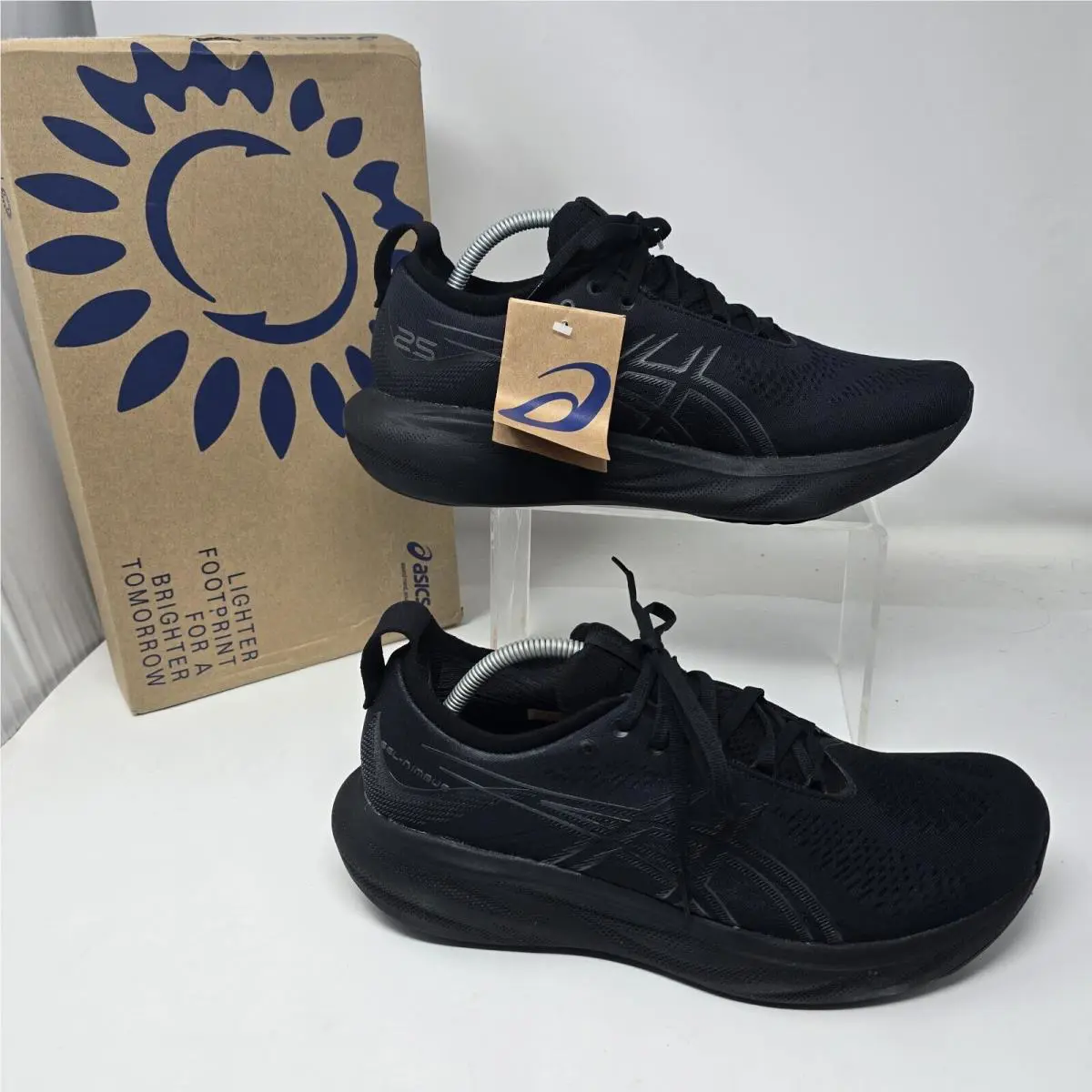 Asics Gel Nimbus 25 Womens Size 12 Black Graphite Running Shoes