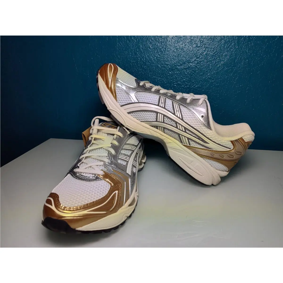 Asics shoes - ASICS GEL-Kayano 14 - 1203A537-104 - White Cream Gold 0