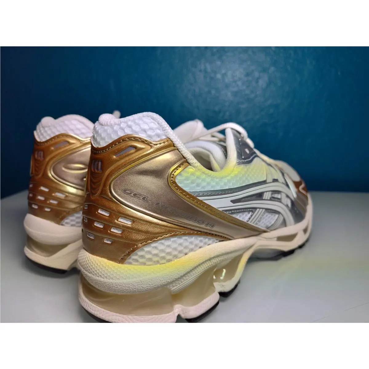 Asics shoes - ASICS GEL-Kayano 14 - 1203A537-104 - White Cream Gold 6