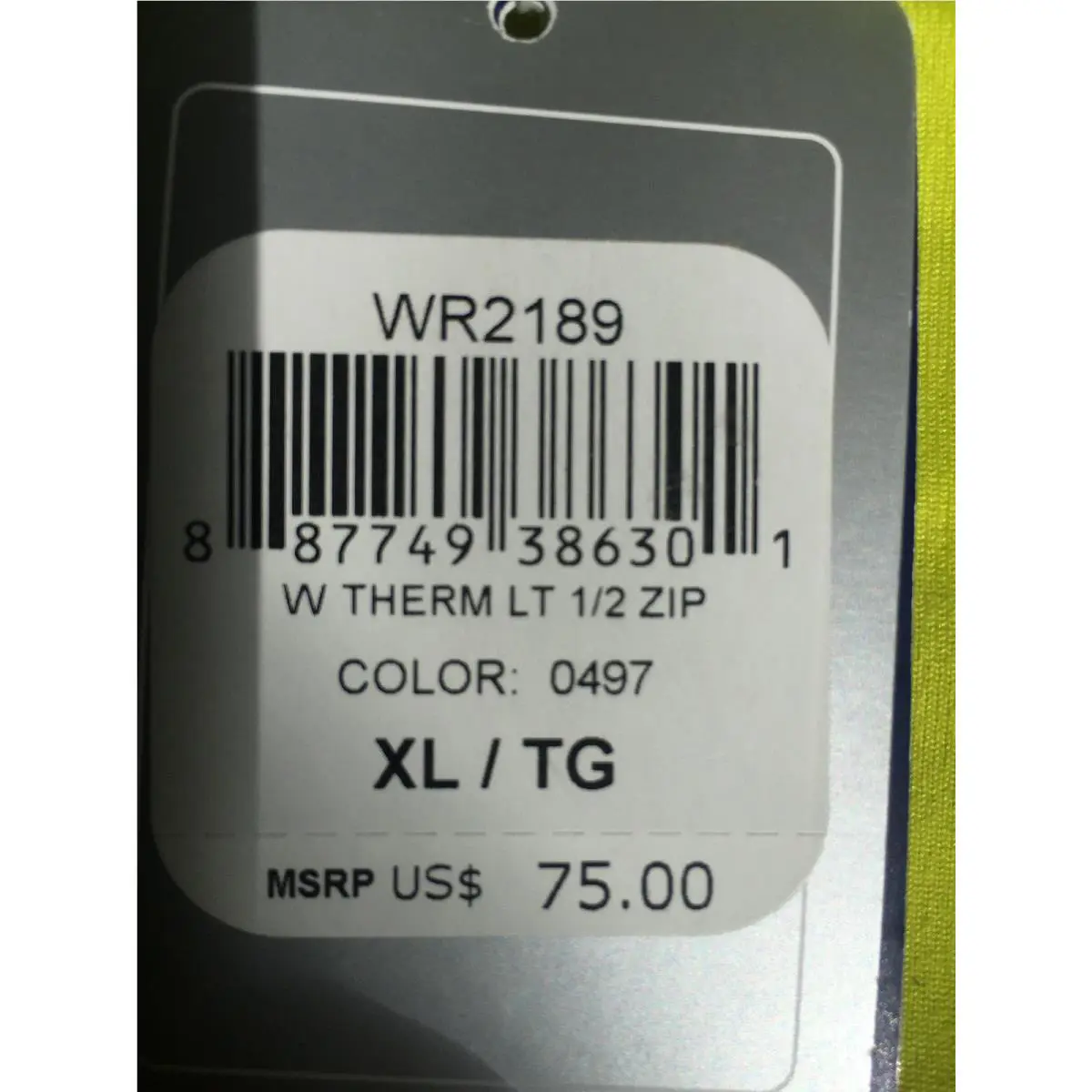 Asics clothing - Electric Lime (UPC: 887749386301) 0