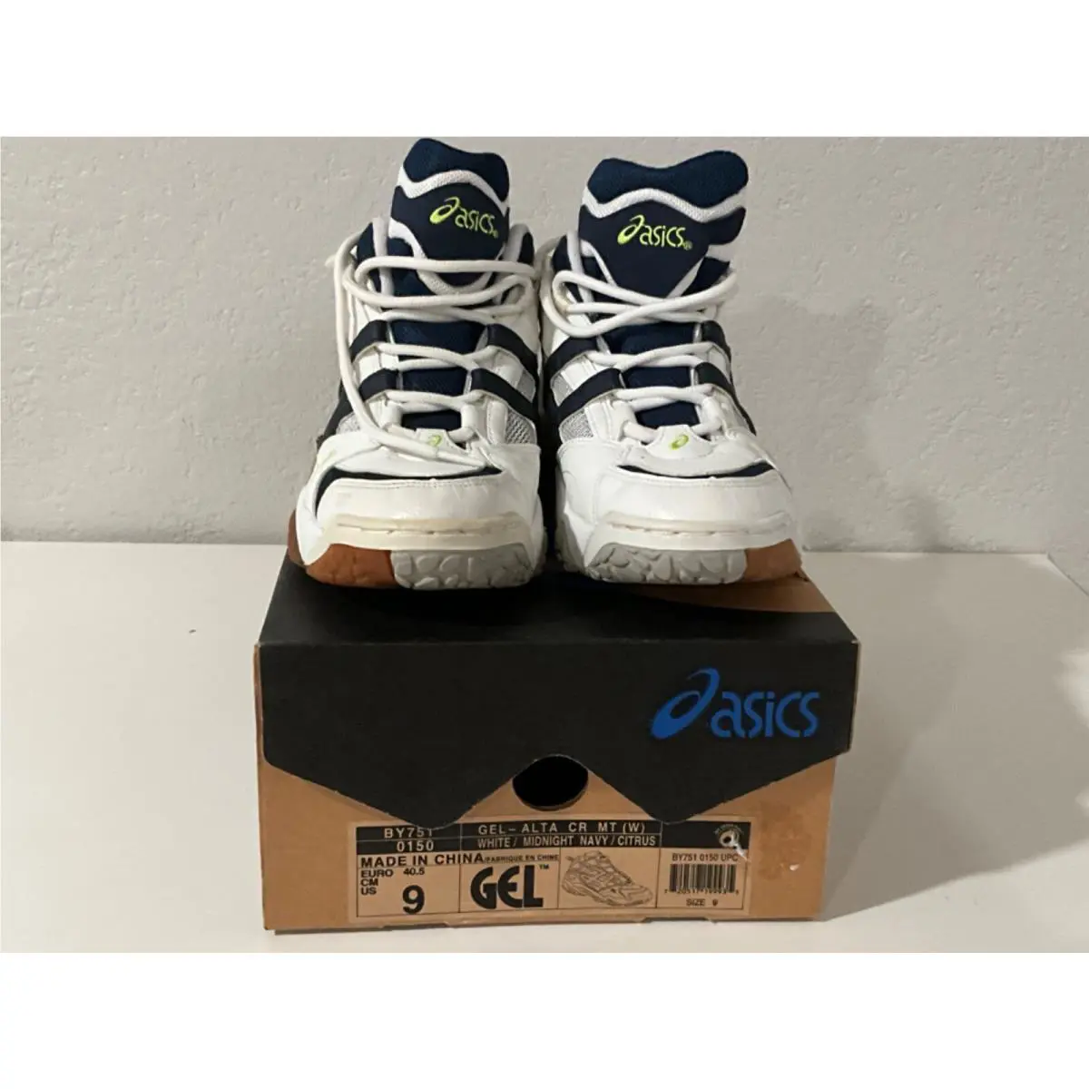 Asics shoes - GEL-ALTA CR MT - BY751 - WHITE, BLUE,LIME GREEN 5